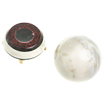 Шар декоративный на подставке из натуральных камней Змеевик и Мрамор Белый Natural Stone Spheres 10.5 см варинант исполнения - 2 | Loft Concept в Уфе