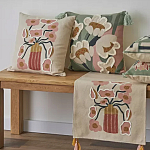 Подушка с цветочным принтом Blooming Elegance Rose варинант исполнения - 7 | Loft Concept в Уфе