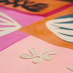 Обои ручная роспись в стиле Арт-деко Jazz Original colourway on painted silk with embroidery варинант исполнения - 5 | Loft Concept в Уфе