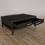 Кофейный стол Primo с двумя ящиками Темный орех варинант исполнения - 7 | Loft Concept в Уфе