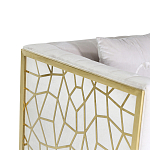 Кресло велюровое серое с фактурным каркасом золотистого цвета Best Traits варинант исполнения - 2 | Loft Concept в Уфе