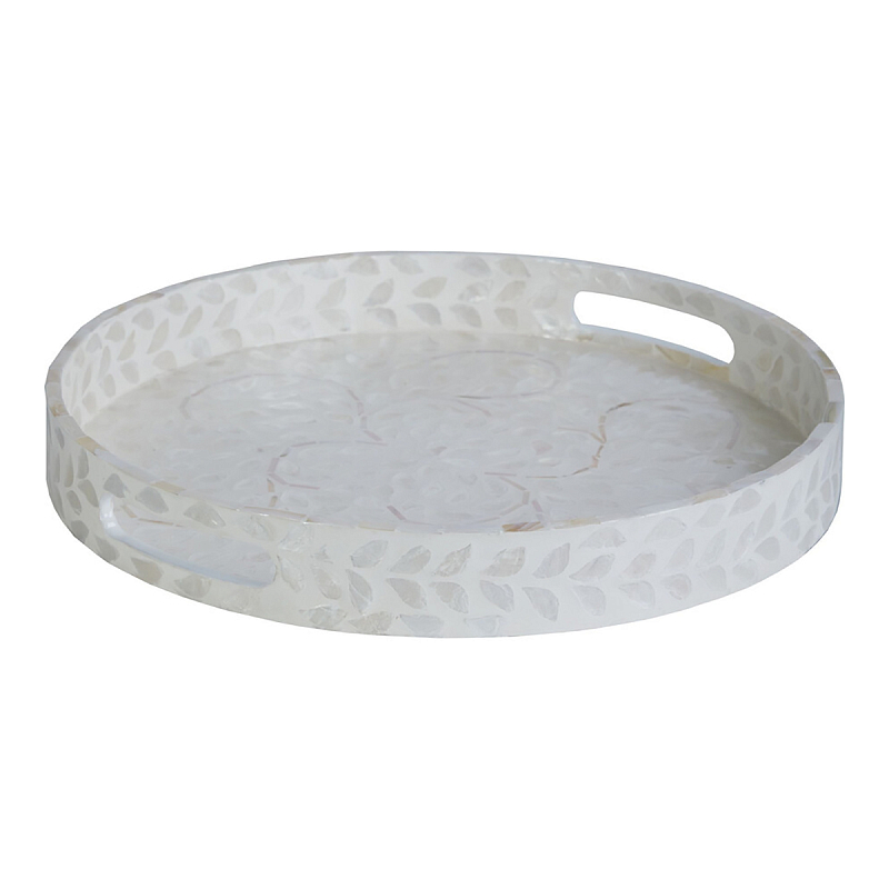 Поднос Esmee Bone Inlay Белый Поднос Esmee Bone Inlay Белый в Уфе | Loft Concept