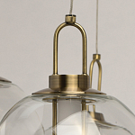 Люстра с 7-ю плафонами из прозрачного стекла в форме шара Orb Cascade  варинант исполнения - 11 | Loft Concept в Уфе