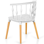 Пластиковый стул на ножках из массива бука Ferret Spiral White варинант исполнения - 6 | Loft Concept в Уфе