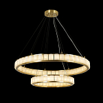 Люстра с 2-мя кольцами из натурального камня с регулируемыми плафонами Durability of Stone варинант исполнения - 5 | Loft Concept в Уфе