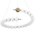 Люстра в виде спирали с сферическими акриловыми плафонами Pearls Suspension Brass Spiral Chandelier варинант исполнения - 1 | Loft Concept в Уфе