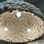 Вязаный подвесной светильник из шерсти Dome Wool Lamp  варинант исполнения - 4 | Loft Concept в Уфе
