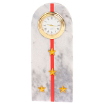 Часы погон МВД подарочные настольные из натурального камня Мрамор Military Clock варинант исполнения - 16 | Loft Concept в Уфе