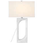 Настольная лампа на прямоугольном корпусе с тканевым абажуром One Piece Support варинант исполнения - 2 | Loft Concept в Уфе