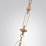 Подвесной светильник с круглым прозрачным плафоном и декоративной каменной вставкой Tectona  варинант исполнения - 6 | Loft Concept в Уфе