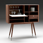 Дизайнерский комод-буфет на высоких ножках с выдвижными ящиками и открытыми полками Joshar варинант исполнения - 3 | Loft Concept в Уфе