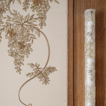 Обои с вышивкой ручной работы Deco Wisteria ﻿Midas colourway on Liso Pearl wool sateen варинант исполнения - 5 | Loft Concept в Уфе