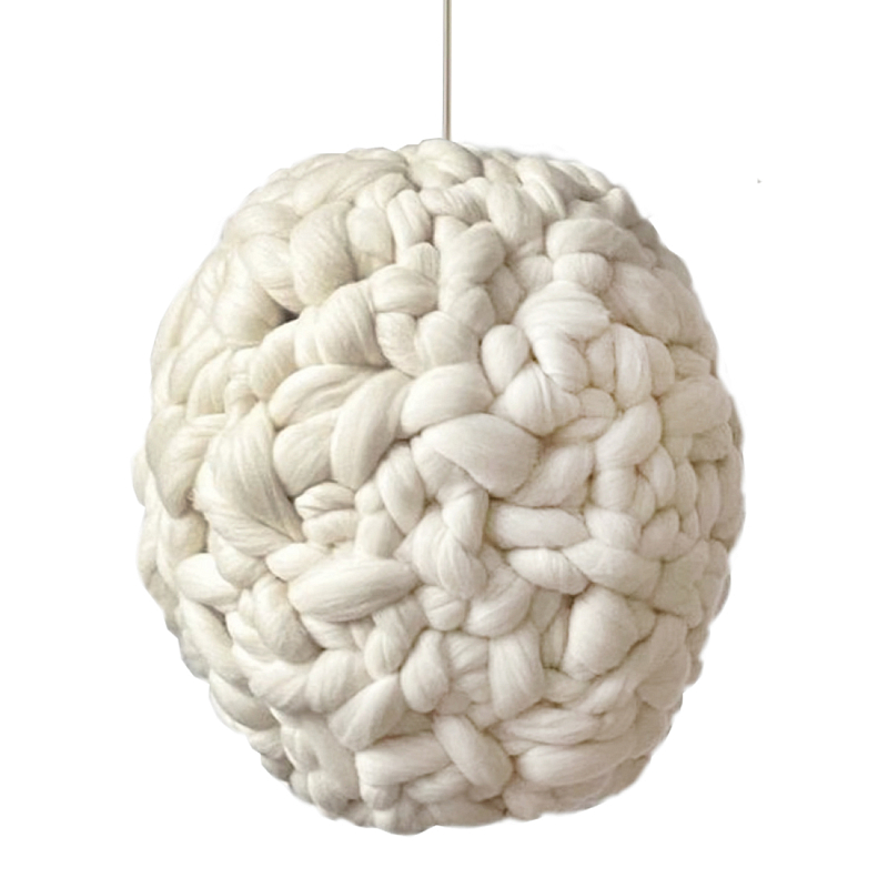 Светильник вязаный из шерсти Wool Oval Бежевый в Уфе | Loft Concept 