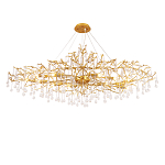 Люстра круглая подвесная с декором в виде ветвей и прозрачных подвесок из стекла в форме капель Droplet Chandelier варинант исполнения - 1 | Loft Concept в Уфе