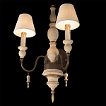 Бра с двумя конусовидными белыми тканевыми абажурами Terrain варинант исполнения - 4 | Loft Concept в Уфе