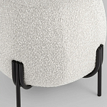 Пуф в ткани букле молочного цвета Pikelet варинант исполнения - 4 | Loft Concept в Уфе