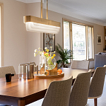 Люстра подвесная прямоугольная цвета латунь Kichler варинант исполнения - 8 | Loft Concept в Уфе