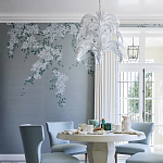 Обои ручная роспись Jasmine Standard colourway on Wood Ash slub silk варинант исполнения - 1 | Loft Concept в Уфе