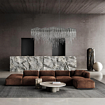 Люстра подвесная с металлическими цепочками и изогнутыми металлическими дугами 72 см Atlantis Chain варинант исполнения - 11 | Loft Concept в Уфе