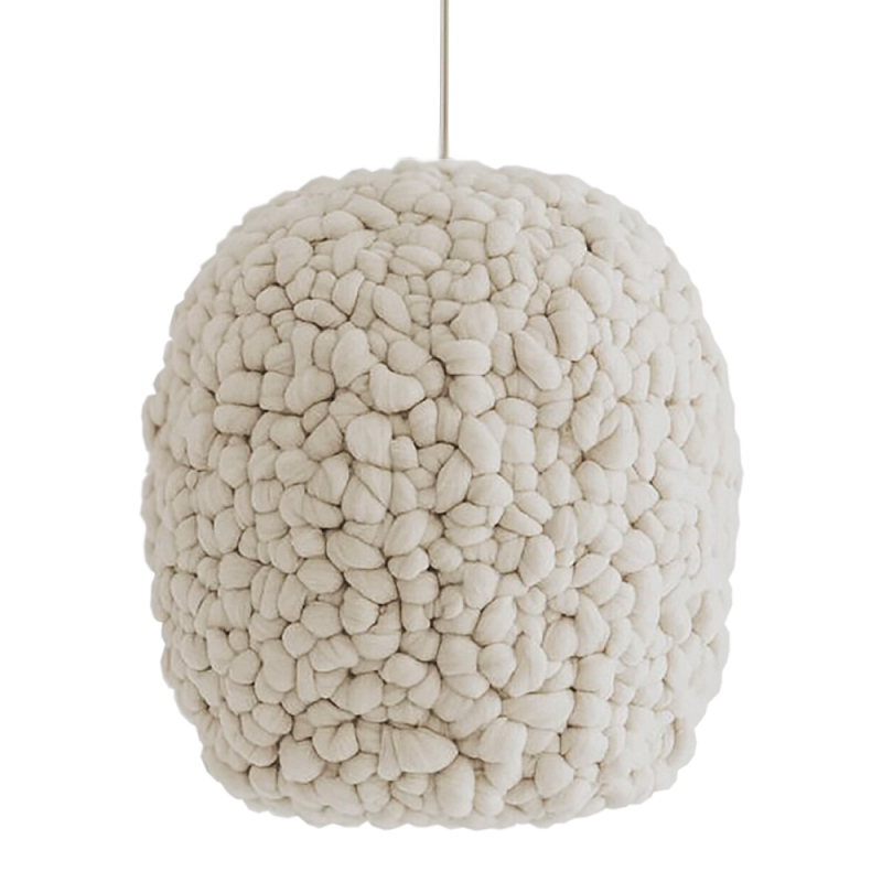 Светильник вязаный из шерсти Wool Lamp Cloud Бежевый Светильник вязаный из шерсти Wool Lamp Cloud Бежевый в Уфе | Loft Concept