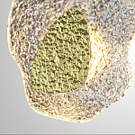 Бра с рельефным волнообразным стеклянным плафоном и вставкой из мрамора Liquid Stone варинант исполнения - 5 | Loft Concept в Уфе