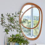 Ассиметричное зеркало в дубовой раме Infinity Symbol варинант исполнения - 2 | Loft Concept в Уфе