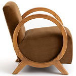 Кресло с круглыми деревянными подлокотниками Modesto Chair варинант исполнения - 3 | Loft Concept в Уфе