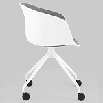 Офисное кресло из пластика с мягким сиденьем Eggshell Grey варинант исполнения - 4 | Loft Concept в Уфе