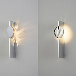 Бра с круглым зеркальным диском на прямоугольном соновании Reflection Circle Glow варинант исполнения - 3 | Loft Concept в Уфе