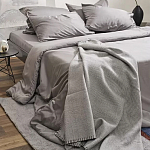 Плед из шерсти мериноса серого цвета 130×180 см Gray Waves варинант исполнения - 8 | Loft Concept в Уфе