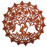 Панно из дерева круглое Sakura Panel With Trees варинант исполнения - 1 | Loft Concept в Уфе