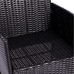Обеденный комплект из искуственного ротанга Vintara черный варинант исполнения - 6 | Loft Concept в Уфе