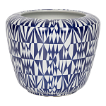 Кашпо с орнаментом в сочетании белого и синего цвета Artistic Flowerpot варинант исполнения - 1 | Loft Concept в Уфе