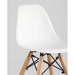 Пластиковый стул на ножках из массива бука Eames Small White варинант исполнения - 2 | Loft Concept в Уфе