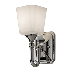 Бра для ванных комнат с белым матовым плафоном квадратной формы на основании цвета хром Feiss варинант исполнения - 1 | Loft Concept в Уфе