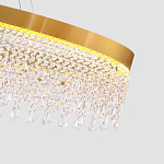 Люстра подвесная овальная с хрустальными подвесками Crystal Art  варинант исполнения - 2 | Loft Concept в Уфе