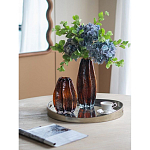 Ваза стеклянная янтарного цвета с текстурированным силуэтом Carambola варинант исполнения - 6 | Loft Concept в Уфе