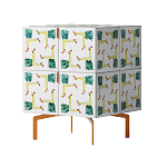 Тумба  с рисунком Short Pina Colada Orange варинант исполнения - 3 | Loft Concept в Уфе