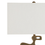 Настольная лампа с фигурным каркасом и прямоугольным тканевым абажуром Brutalist Profile варинант исполнения - 2 | Loft Concept в Уфе