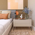 Настольная лампа с круглым деревянным отражателем и черным цилиндрическим плафоном Accord Lighting варинант исполнения - 9 | Loft Concept в Уфе