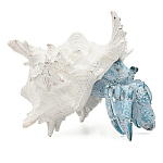 Статуэтка голубой рак с белой раковиной Marine Accessories варинант исполнения - 1 | Loft Concept в Уфе