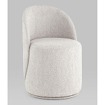 Пуф Loreen со спинкой вращающийся букле светло-серый варинант исполнения - 1 | Loft Concept в Уфе