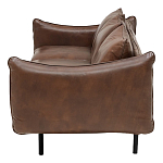 Трехместный кожаный диван на ножках темно-коричневый Tailler Sofa Brown варинант исполнения - 3 | Loft Concept в Уфе