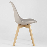 Стул с основой из пластика и мягким сиденьем Arvika Beige варинант исполнения - 2 | Loft Concept в Уфе