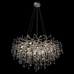 Люстра подвесная с прозрачными стеклянными подвесками в форме капель Диаметр 80 см Droplet Chandelier варинант исполнения - 5 | Loft Concept в Уфе