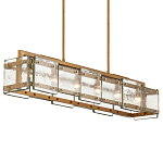 Люстра прямоугольная из толстого литого стекла Cast Glass варинант исполнения - 2 | Loft Concept в Уфе