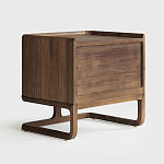 Прикроватный деревянный столик с 2-мя ящиками Moon Walnut Furniture варинант исполнения - 12 | Loft Concept в Уфе