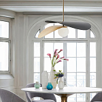 Люстра круглая с 2-мя металлическими абажурами Andromeda варинант исполнения - 7 | Loft Concept в Уфе