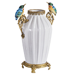 Ваза белого цвета из фарфора с птичкми White Garden варинант исполнения - 2 | Loft Concept в Уфе