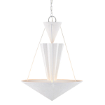 Люстра светодиодная белая геометрической формы с рифленым плафоном White Geometric Lamps варинант исполнения - 1 | Loft Concept в Уфе